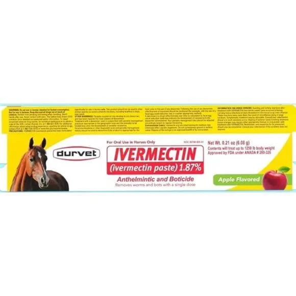 3 Pack - Ivermectin Paste - Horse Wormer 1 Tube 6.08 Grams , NEW - Picture 2 of 4